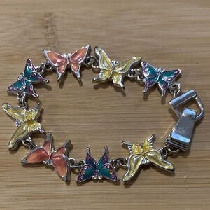 Vintage Colourful Butterfly 🦋Charm Bracelet